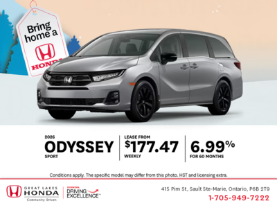 Get the 2026 Honda Odyssey!