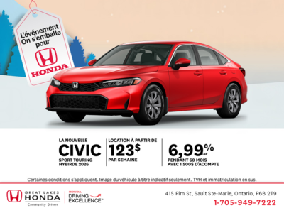 Procurez-vous le Honda Civic Hybride 2026