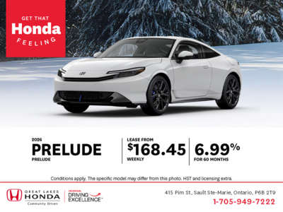 Get the 2026 Honda Prelude!