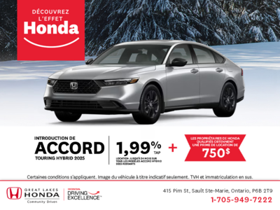 Obtenez le Honda Accord 2025 !