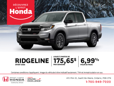 Procurez-vous le Honda Ridgeline 2026 !