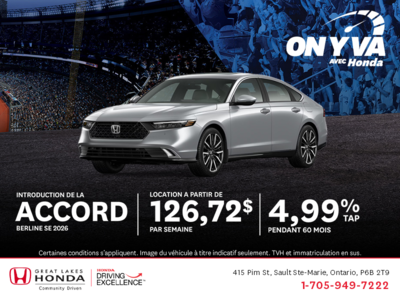 Obtenez la Honda Accord 2026 !