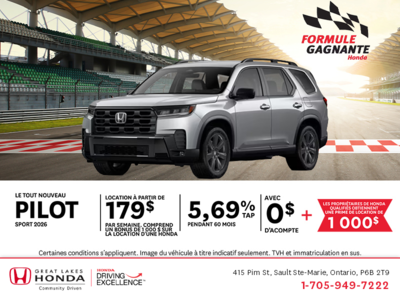Procurez-vous la Honda Pilot 2026!