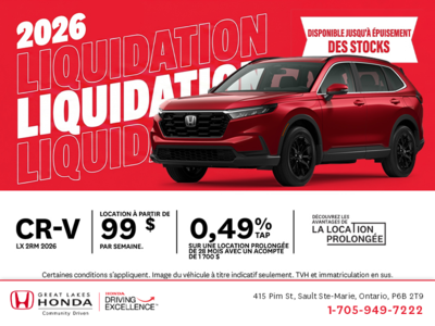 Obtenez la Honda CR-V 2026