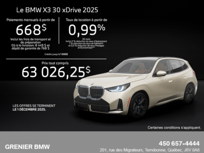 Procurez-vous le Bmw X3 2025
