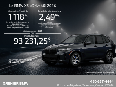 Procurez-vous le Bmw X5 2026