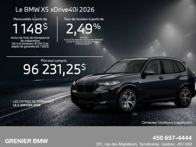 Procurez-vous le Bmw X5 2026