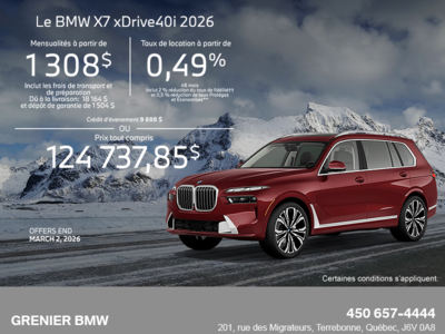 Procurez-vous le Bmw X7 2026