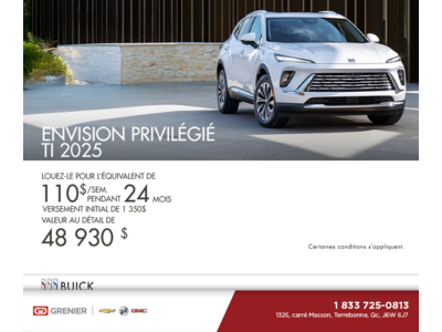 Procurez-vous la Buick Envision Privilégié TI 2025