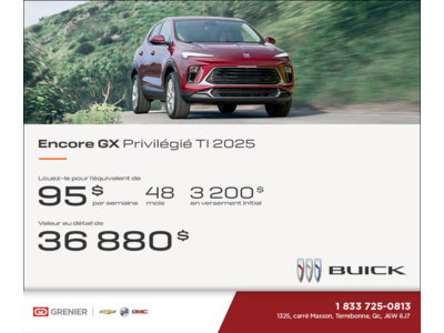 Procurez-vous le Buick Encore GX 2025