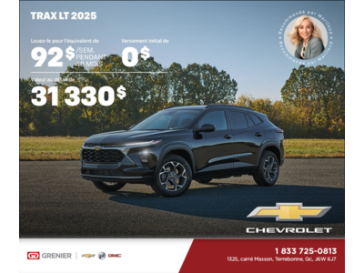 Procurez-vous le Chevrolet Trax LT 2025