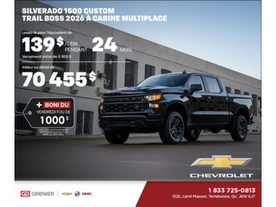 Procurez-vous le Chevrolet Silverado 1500 2026