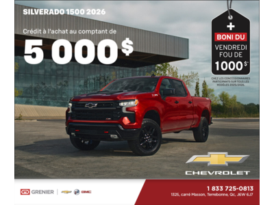 Procurez-vous le Chevrolet Silverado 1500 2026