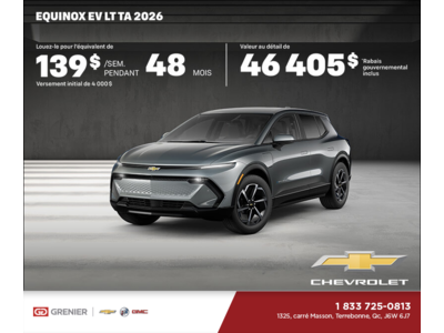 Procurez-vous le Chevrolet Equinox EV 2026