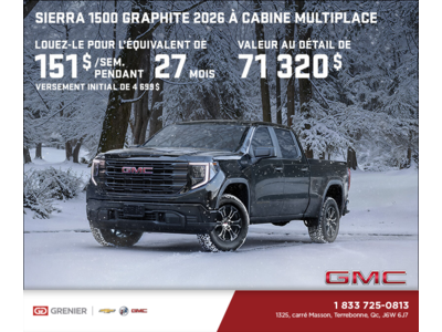 Le GMC Sierra 1500 2026 Graphite