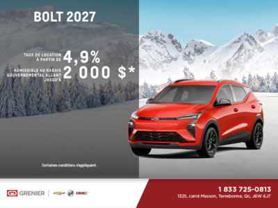 Procurez-vous le Chevrolet Bolt 2027