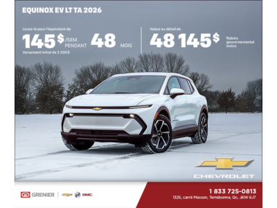 Procurez-vous le Chevrolet Equinox EV 2026