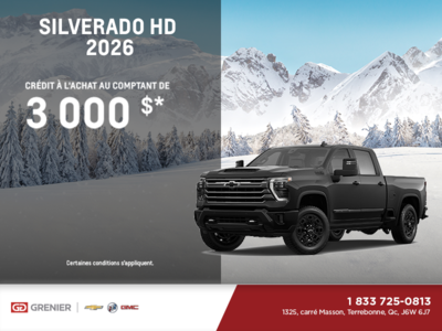 Procurez-vous le Chevrolet Silverado HD 2026