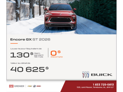 Procurez-vous le Buick Encore GX 2026