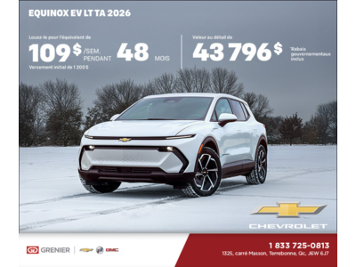 Procurez-vous le Chevrolet Equinox EV 2026