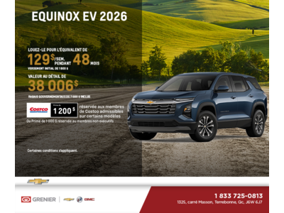 Procurez-vous le Chevrolet Equinox EV 2026