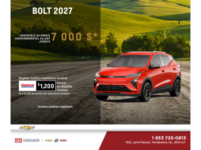 Procurez-vous le Chevrolet Bolt 2027