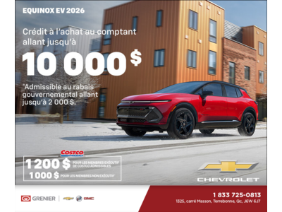 Procurez-vous le Chevrolet Equinox EV 2026