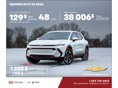 Procurez-vous le Chevrolet Equinox EV 2026