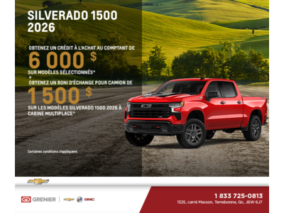 Procurez-vous le Chevrolet Silverado 1500 2026