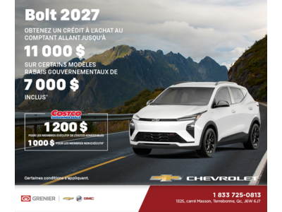 Procurez-vous le Chevrolet Bolt 2027