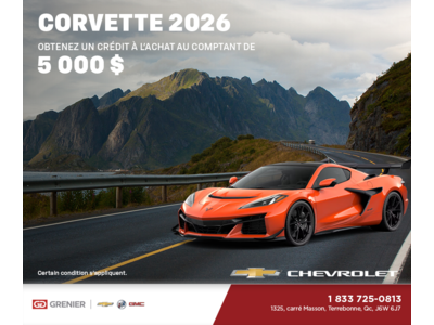 Procurez-vous le Chevrolet Corvette 2026