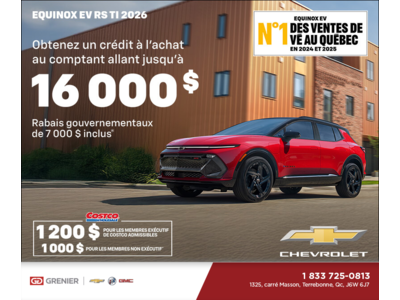 Procurez-vous le Chevrolet Equinox EV 2026