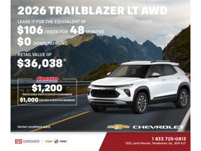 Get the 2026 Chevrolet Trailblazer LT AWD