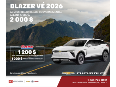 Procurez-vous le Chevrolet Blazer VÉ 2026