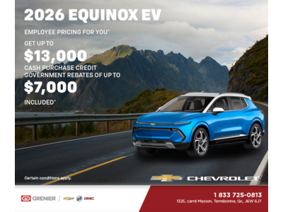 Get the 2026 Chevrolet Equinox EV