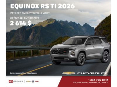 Procurez-vous le Chevrolet Equinox RS 2026