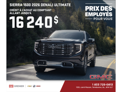 Le GMC Sierra 1500 Denali Ultimate 2026
