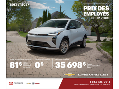 Procurez-vous le Chevrolet Bolt LT 2027