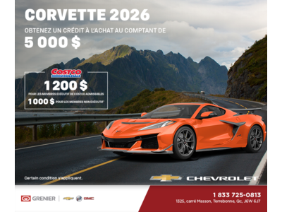 Procurez-vous le Chevrolet Corvette 2026