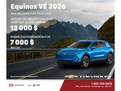 Procurez-vous le Chevrolet Equinox VÉ 2026