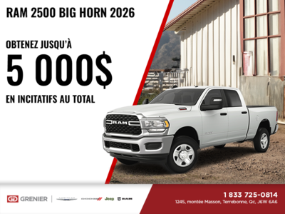 Procurez-vous le RAM 2500 2026