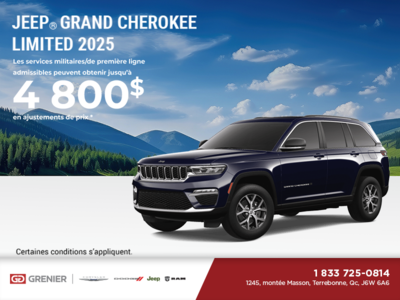 Conduisez un Jeep Grand Cherokee Limited 2025