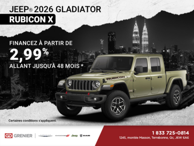 Conduisez un Jeep Gladiator 2026!
