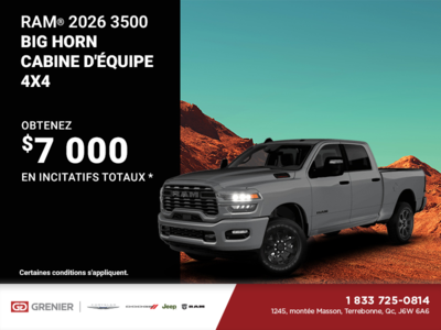 Procurez-vous le RAM 3500 2026
