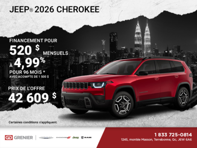 Conduisez un Jeep Cherokee 2026