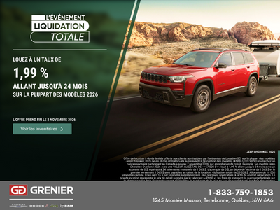 Conduisez le Jeep Cherokee 2026!