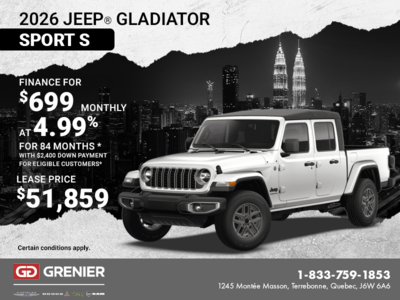Get the 2026 Jeep Gladiator!