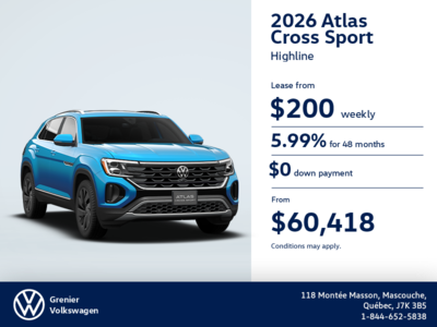 Get the 2026 Volkswagen Atlas Cross Sport