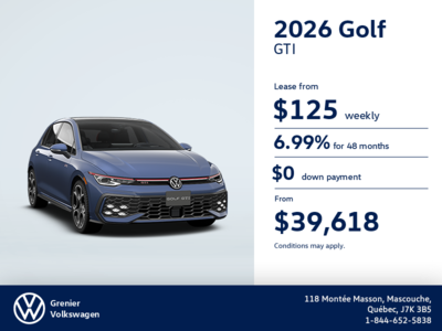 Get the 2026 Volkswagen Golf GTI