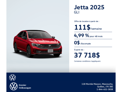 Procurez-vous la Volkswagen Jetta Gli 2025